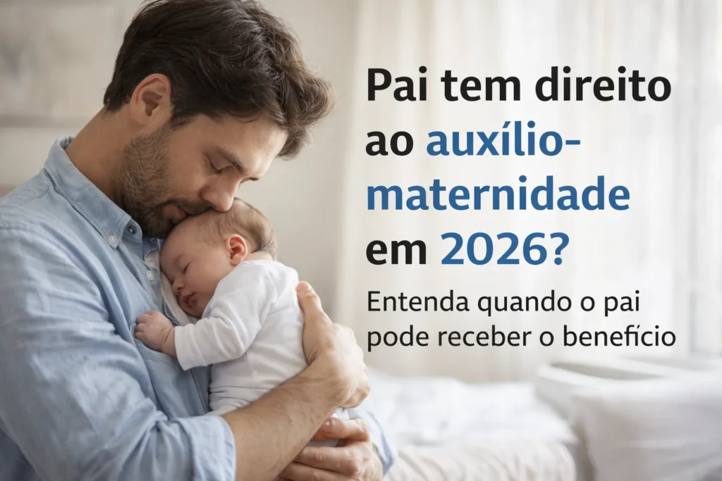 Pai com nenê no colo